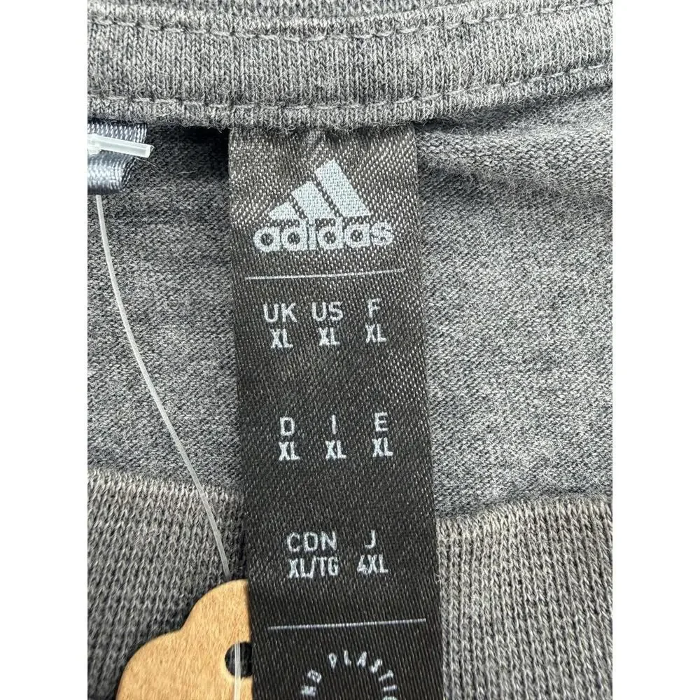 Adidas Performance Athletic T-Shirt Regular XL Gray Moisture-Wicking‎